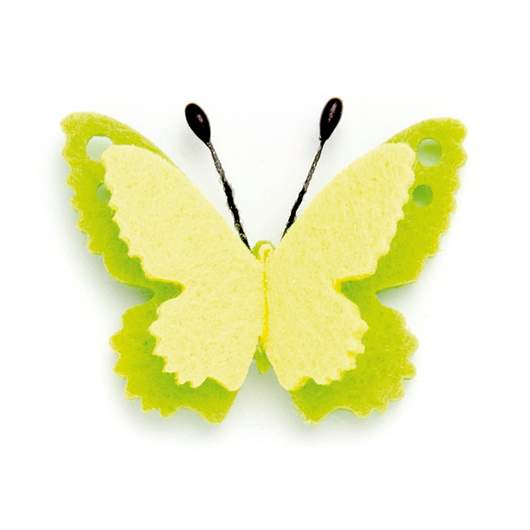 Felt butterfly 4x3x0,4 self-ad. 6 pcs